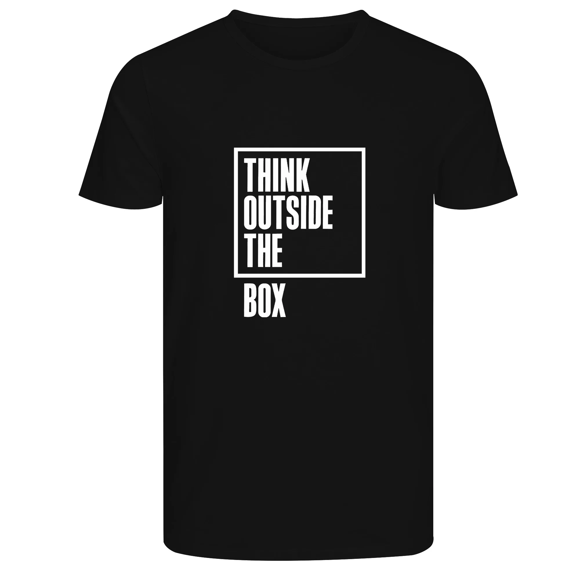 تی‌شرت آستین کوتاه زنانه مدل Think outside رنگ مشکی