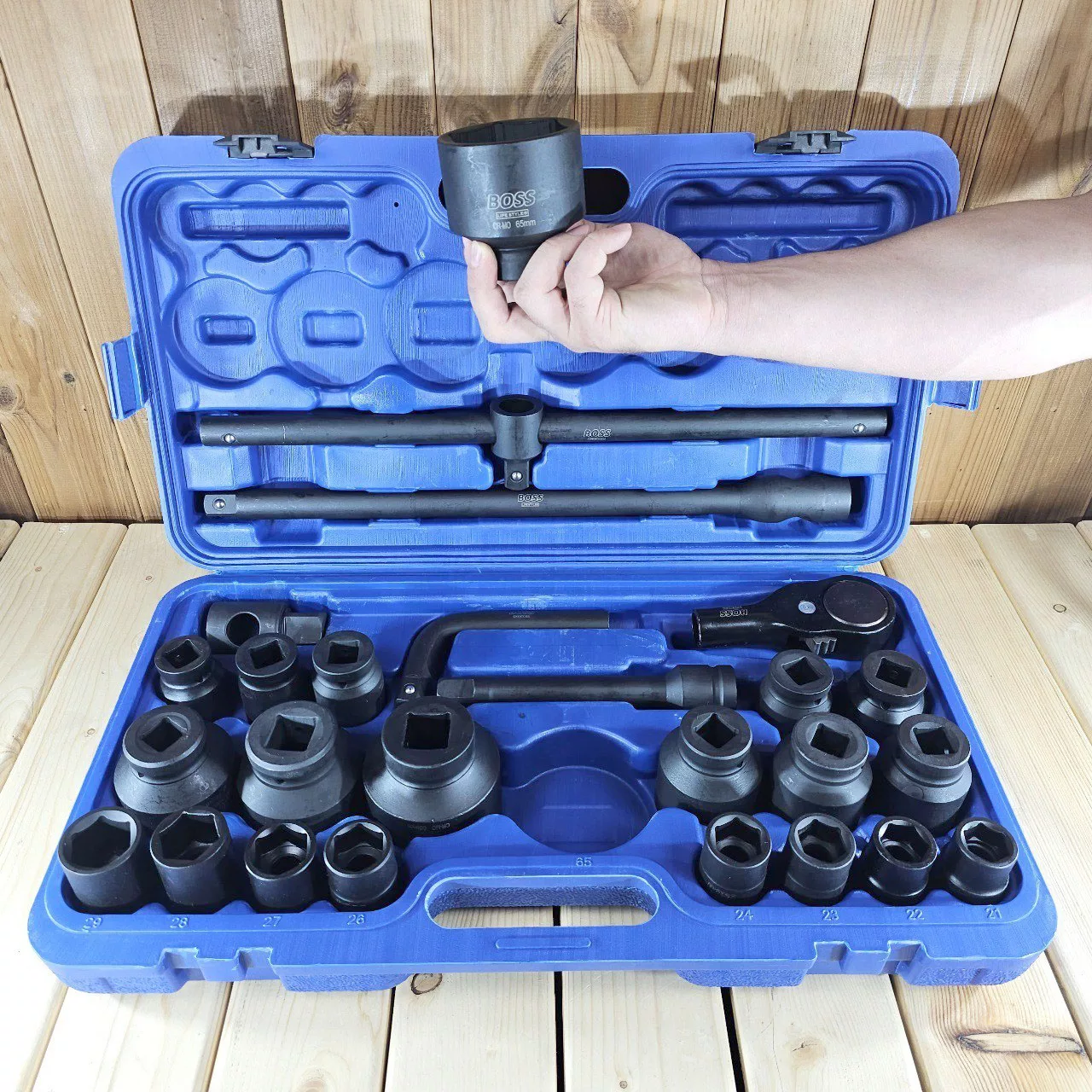 جعبه بکس صنعتی فشار قوی باس مدل BS-26PCS مجموعه 26 عددی