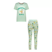 ست تی شرت آستین کوتاه و شلوار زنانه مادر مدل Maya رنگ سبز