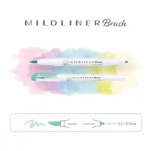ماژیک علامت گذار زبرا مدل قلمویی MILDLINER Dual Ended Brush بسته 5 عددی