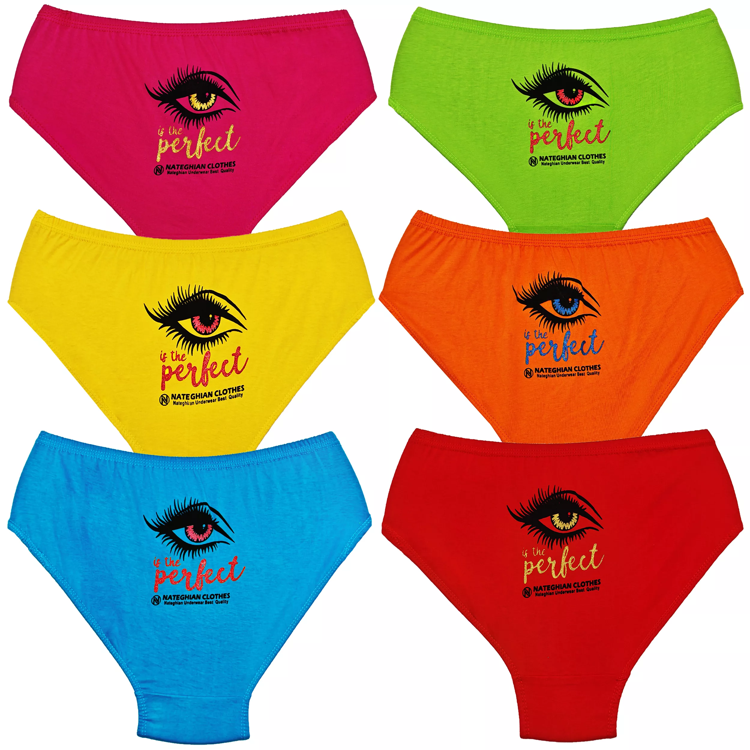 شورت زنانه پوشاک ناطقیان مدل سوپر نخ پنبه کد 12 مجموعه 6 عددی