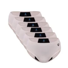 شورتکس  زنانه تاپیک مدل لایه جاذب ضدحساسیت رنگ کرم بسته 6 عددی