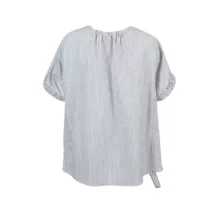 بلوز آستین کوتاه یقه گرد زنانه سرژه مدل 204657 رنگ طوسی