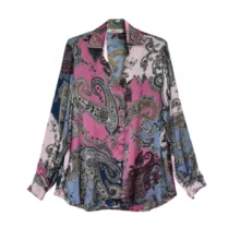 شومیز آستین بلند زنانه مدل پترن بته جقه کد ۱۰