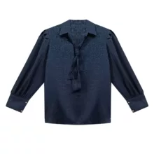 بلوز آستین بلند زنانه مدل st-1s رنگ سرمه ای