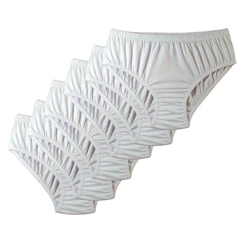 شورت زنانه مدل نخی رنگ سفید بسته ۶ عددی