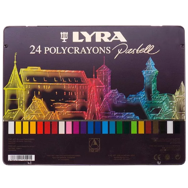 پاستل گچی 24 رنگ لیرا مدل Polycrayons