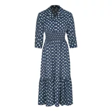 پیراهن یقه انگلیسی زنانه مدل 004 رنگ سرمه‌ای