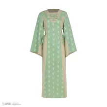 پیراهن یقه هفت زنانه گره استایل مدل P-170 رنگ سبز