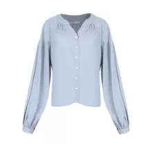 شومیز آستین بلند زنانه سرژه مدل 207352 رنگ آبی