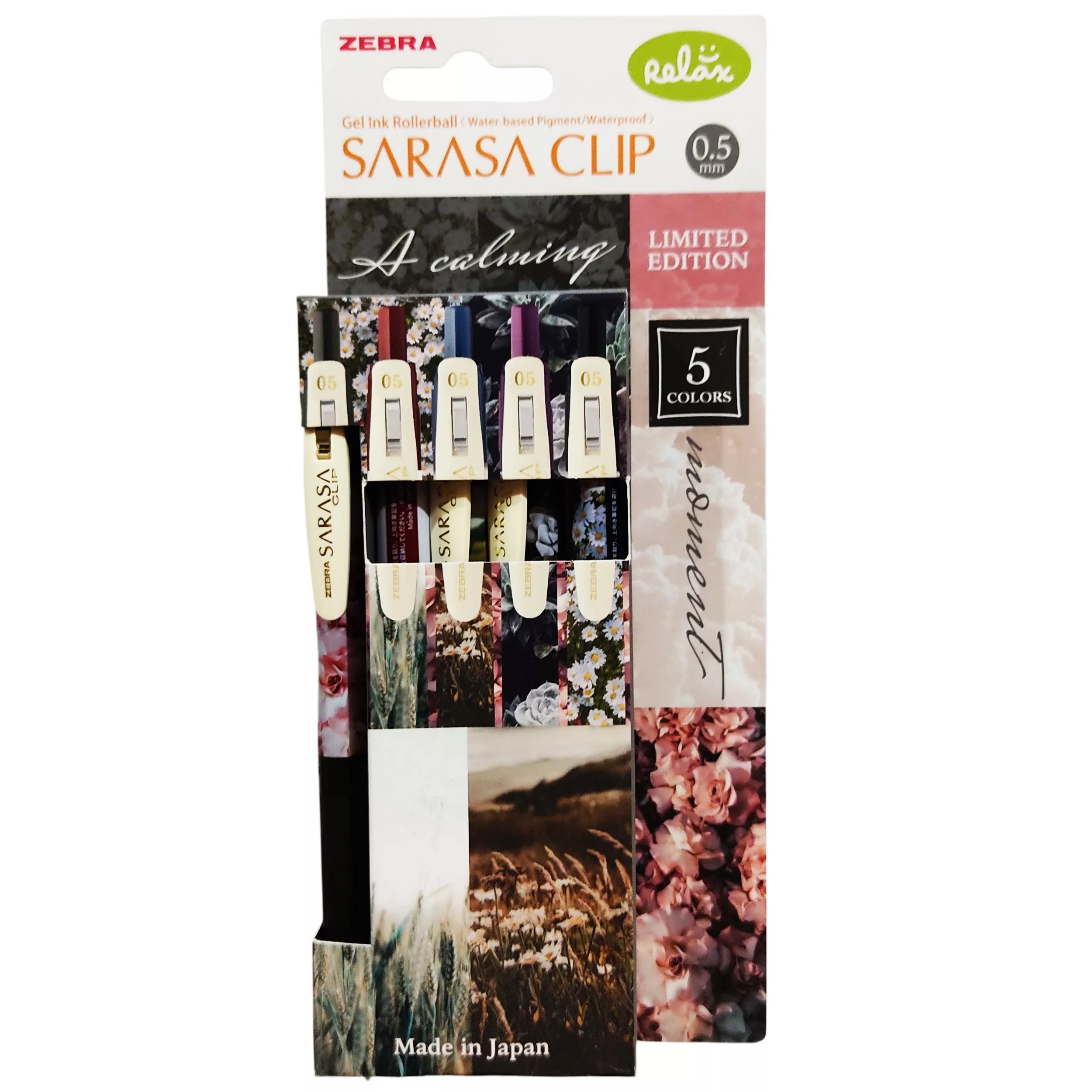 روان نویس 0.5 میلی‌متری زبرا مدل claming moment بسته 5 عددی