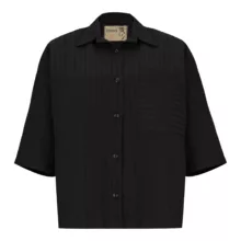 شومیز آستین بلند یقه برگردان زنانه السانا مدل سارال کد 224101 رنگ مشکی