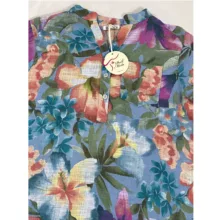 بلوز آستین سه ربع یقه ایستاده زنانه مدل 10033 رنگ آبی