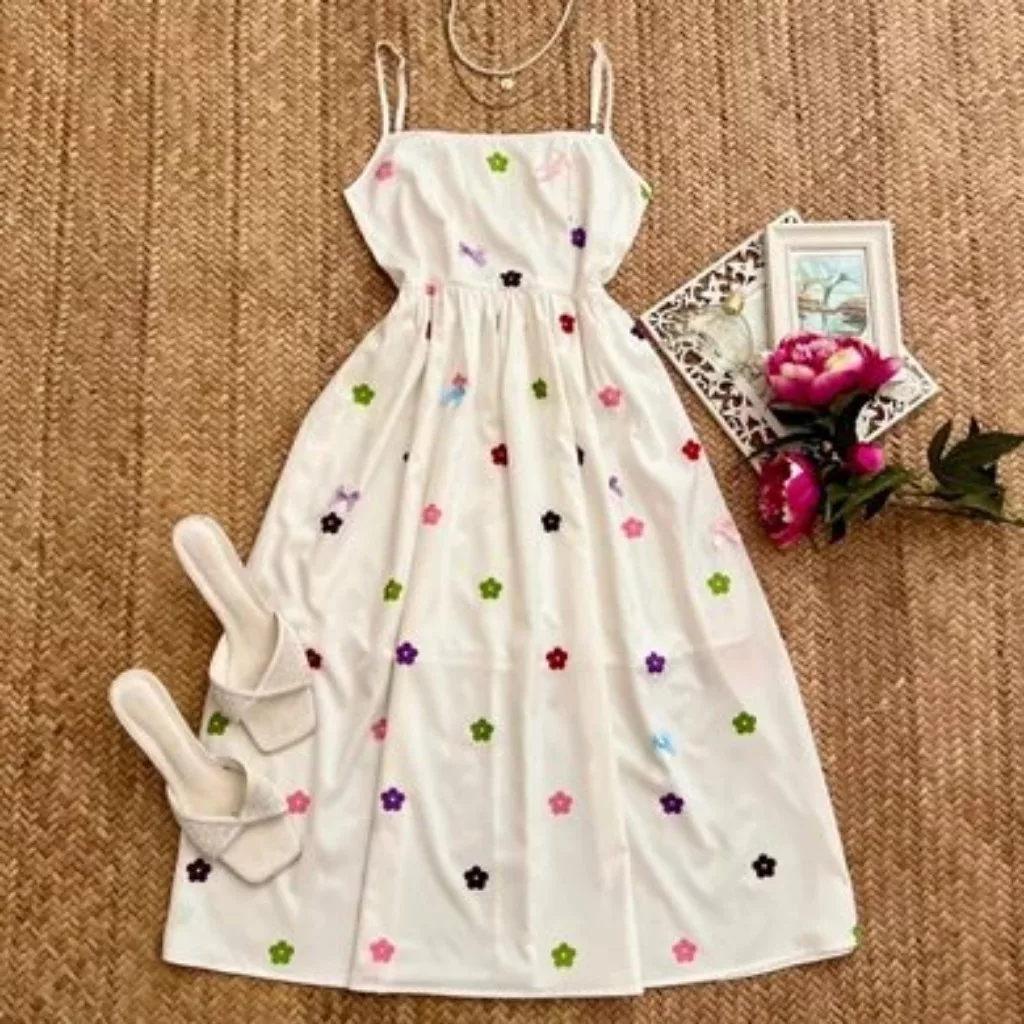 پیراهن یقه دکلته زنانه مدل Pinpin