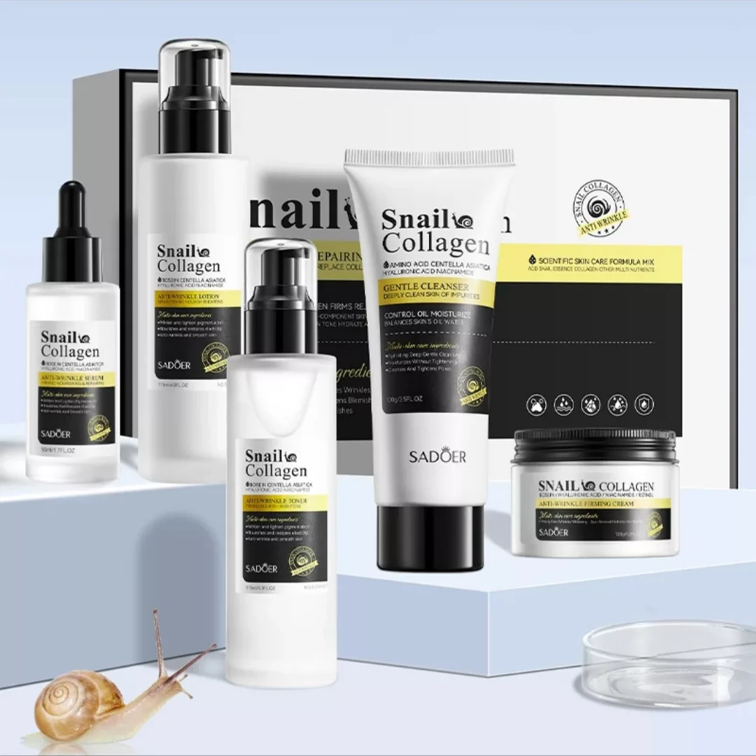 مجموعه مراقبت از پوست سادور مدل Snails and collagen مناسب برای انواع پوست بسته 5 عددی