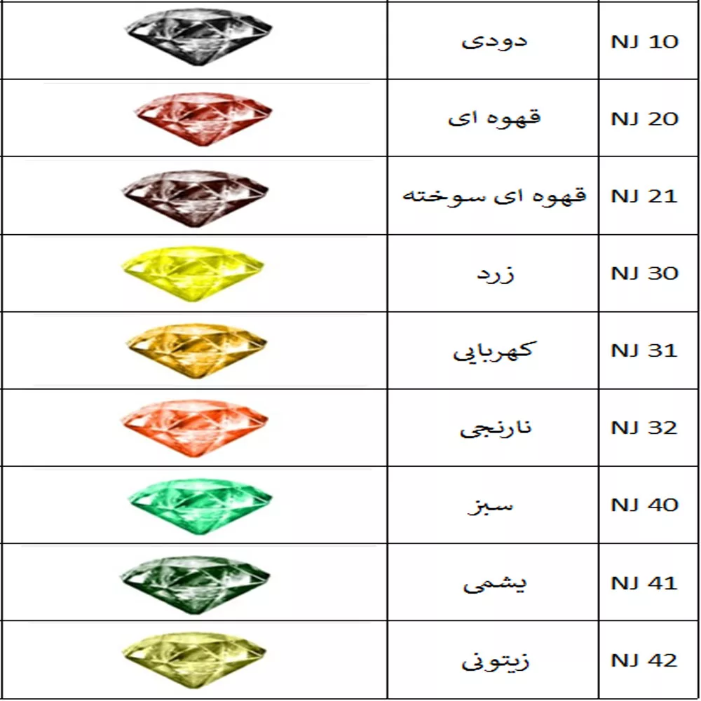 جوهر رنگ کد NJ 5024 حجم 60 میلی لیتر بسته 24 عددی