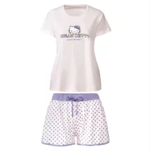 ست تی شرت و شلوارک زنانه مدل هلو کیتی کد 13614321