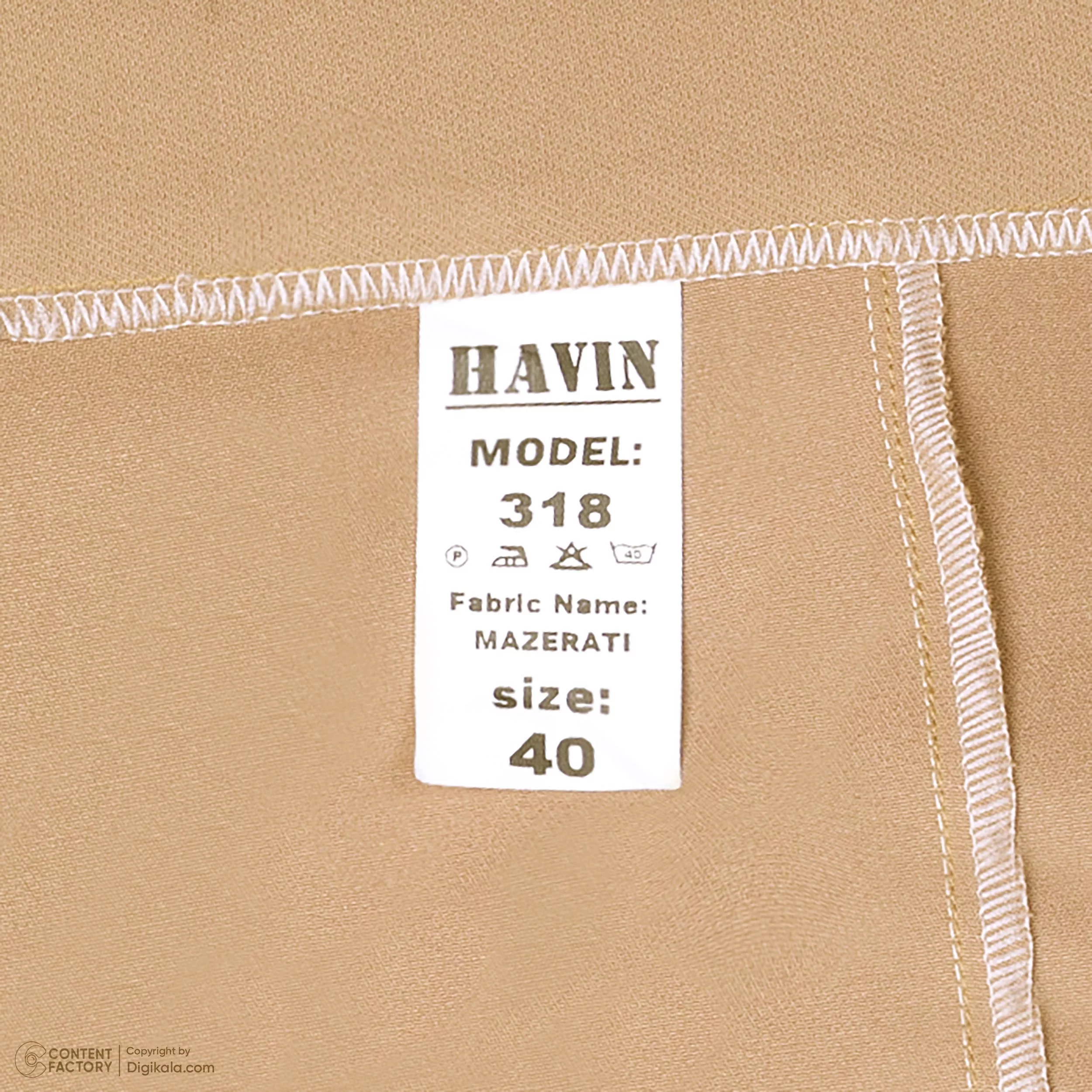 شلوار زنانه مدل  هاوین 318 نیم بگ مازراتی رنگ کرم
