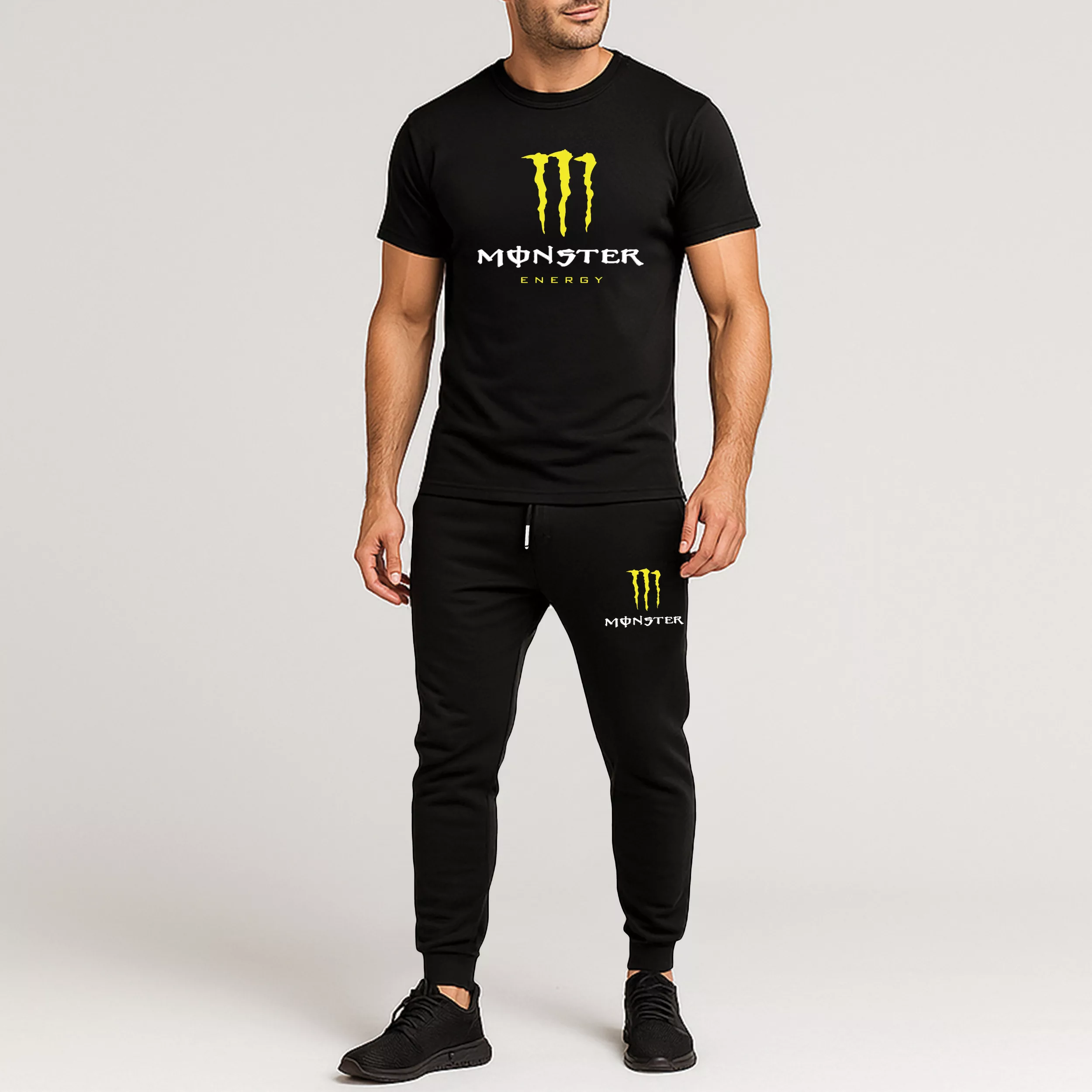 ست تیشرت و شلوار مردانه طرح MANSTER کد 9754