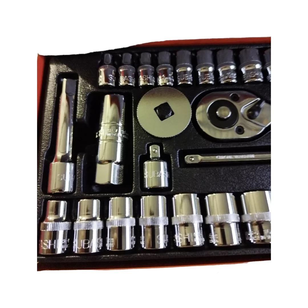 آچار بکس جغجغه ای سوباشی مدل 10-47-SUB 40 مجموعه 40 عددی