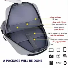 کوله پشتی لپ تاپ مدل 068Med مناسب برای لپ تاپ 14.1 تا 15.6 اینچی