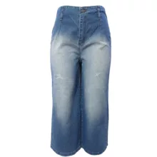 شلوار جین بگ زنانه کد 4026 رنگ آبی