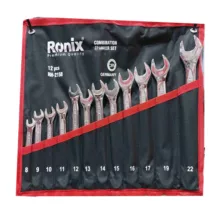 آچار یک سر تخت و یکسر رینگی رونیکس مدل RH-2158مجموعه 12عددی