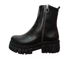 نیم بوت زنانه مدل بغل زیپ کد A-78 رنگ مشکی