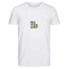 تی‌شرت آستین کوتاه زنانه مدل دخترک رنگ سفید