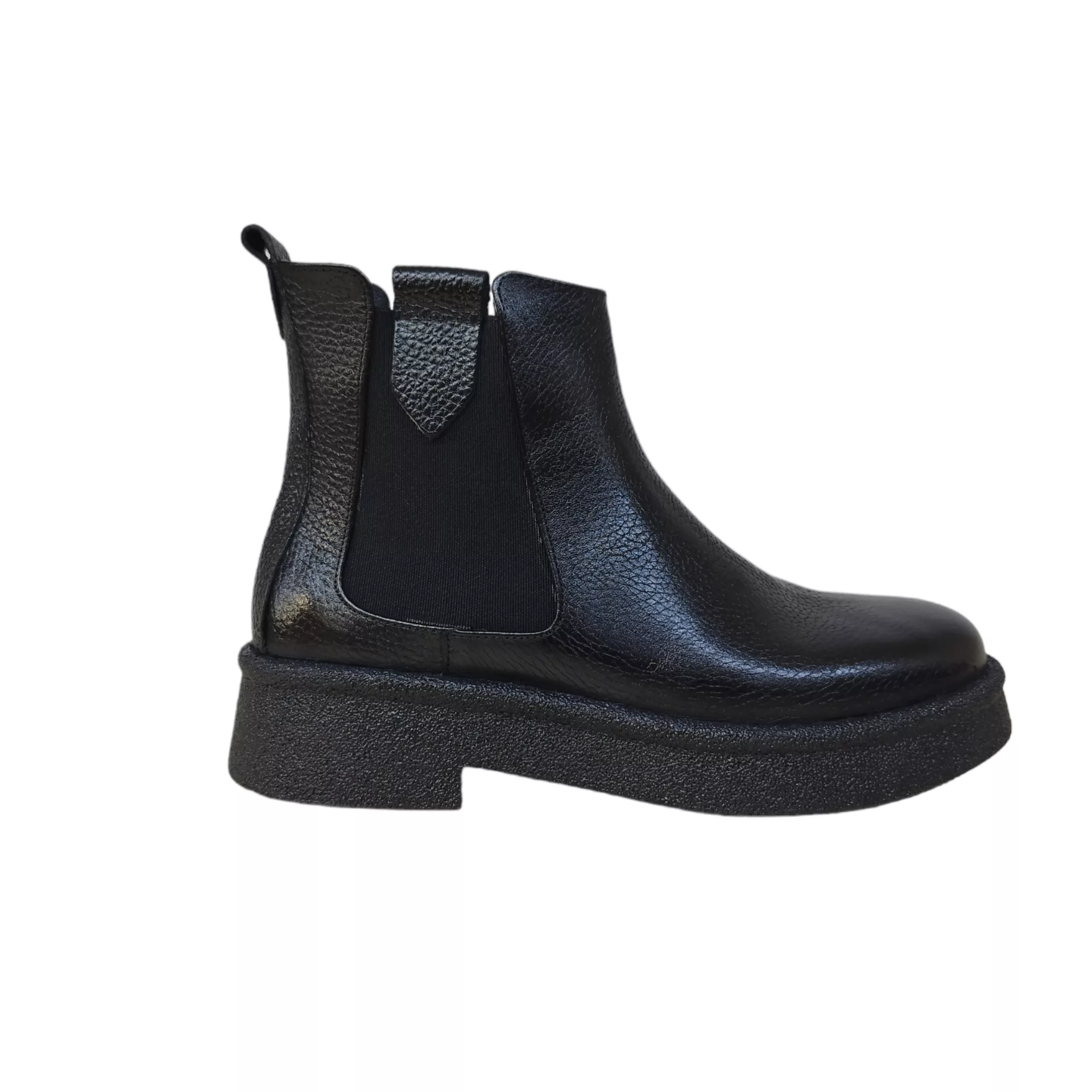 نیم بوت زنانه مدل چرم طبیعی کد ZNM 11 رنگ مشکی