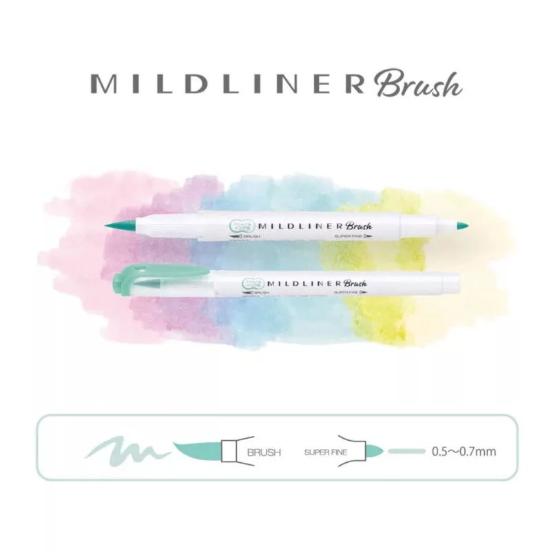 ماژیک آبرنگی زبرا مدل MILDLINER Dual Ended Brush بسته 5 عددی