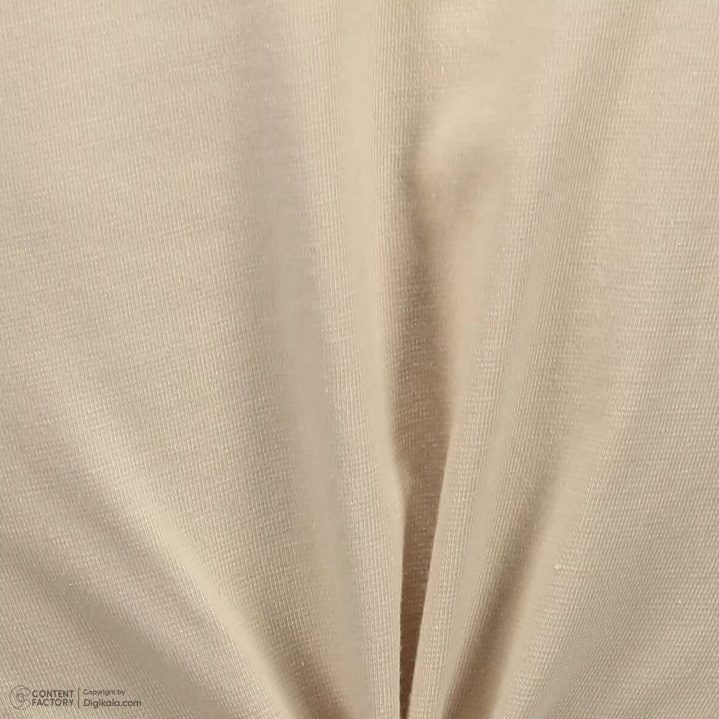 کراپ تیشرت آستین بلند زنانه کانتکس مدل 203 رنگ کرم