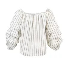 بلوز آستین بلند زنانه سرژه مدل 204655 رنگ کرم