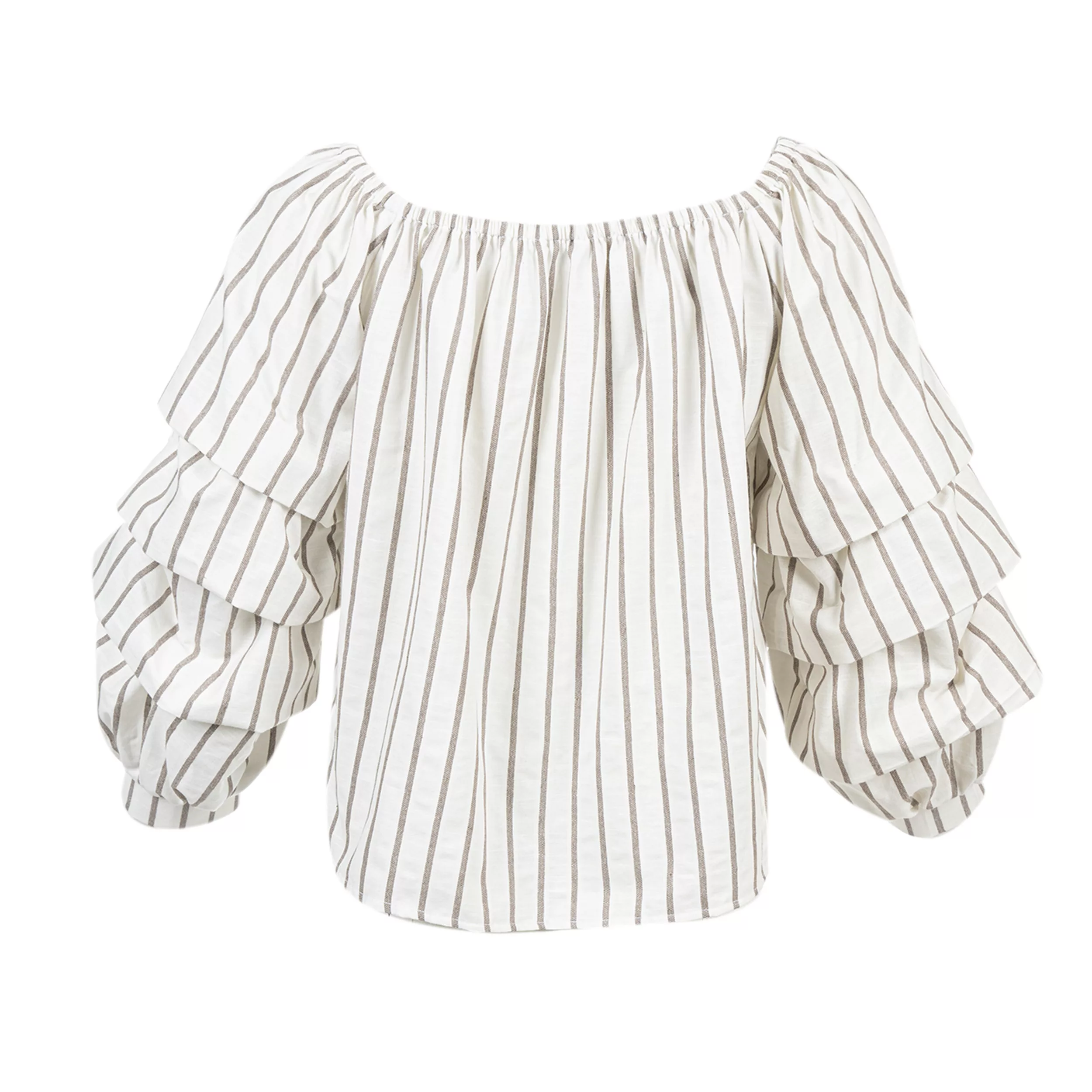 بلوز آستین بلند زنانه سرژه مدل 204655 رنگ کرم