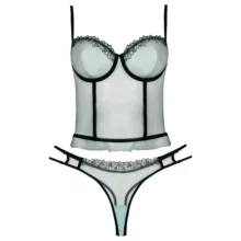 ست شورت و سوتین زنانه برتا مدل فنردار شیشه ای کد 5111-2261 رنگ سبز روشن