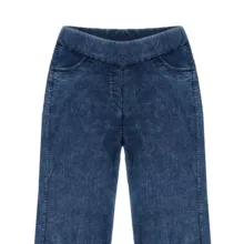 شلوار جین زنانه مدل نیم بگ کاغذی رنگ آبی