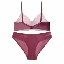 ست شورت و سوتین زنانه نوشه پوش مدل مخمل گیپور کد 81008