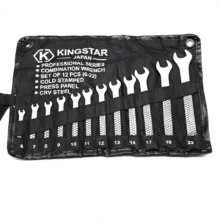 آچار یکسر تخت و یکسر رینگی کینگ استار مدل 6-22MM مجموعه 12 عددی