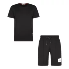 ست تی شرت و شلوارک مردانه مادر مدل 2099912 رنگ مشکی