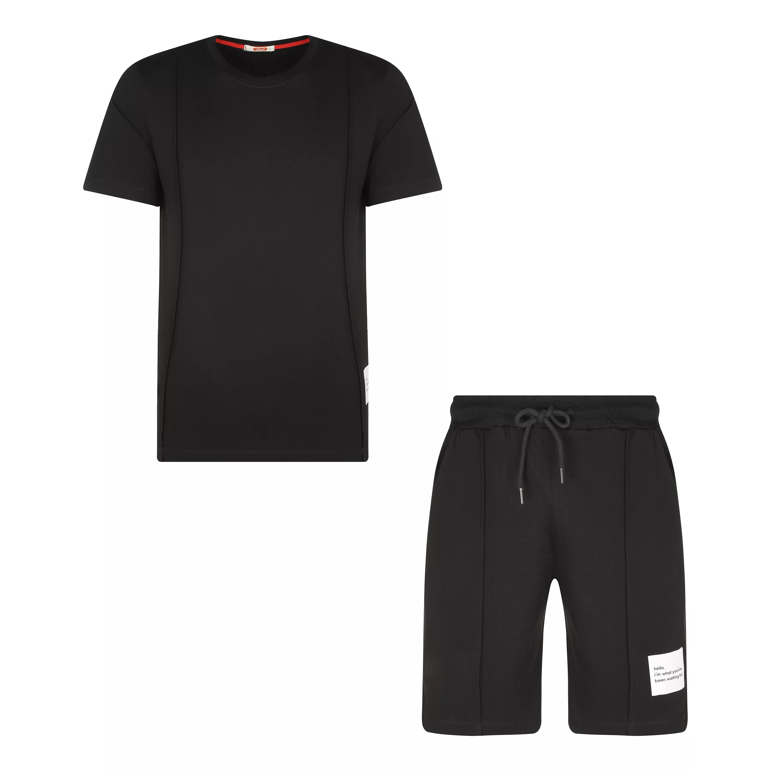 ست تی شرت و شلوارک مردانه مادر مدل 2099912 رنگ مشکی