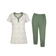 ست تی شرت آستین کوتاه و شلوار زنانه مدل SB-SS-3848