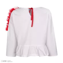 بلوز آستین بلند یقه گرد زنانه ستر مدل سورا 030 رنگ سفید