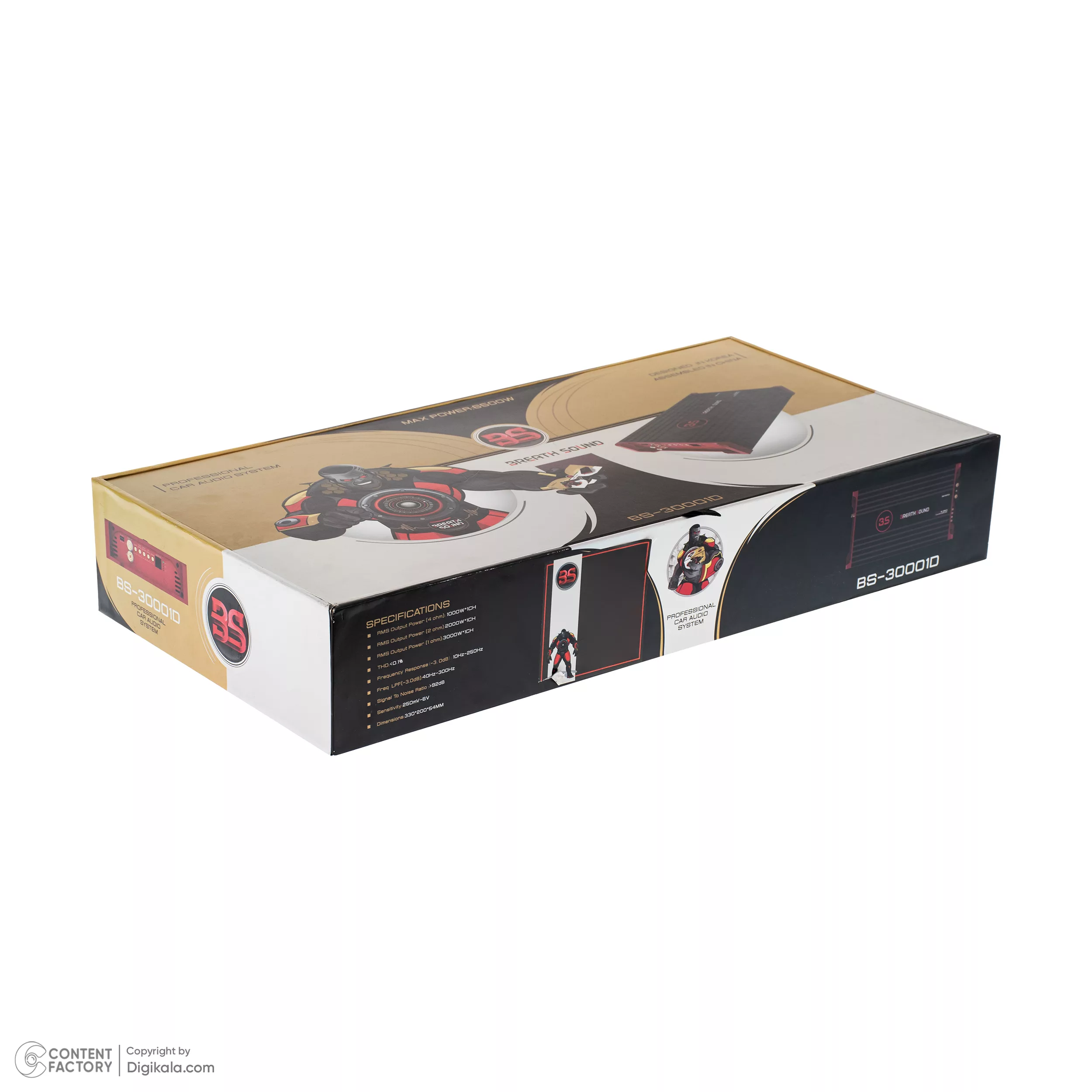 آمپلی فایر خودرو 1 کانال صدای نفس مدل BS-30001D