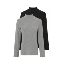 بلوز آستین بلند یقه اسکی زنانه اسمارا مدل مجموعه 2 عددی