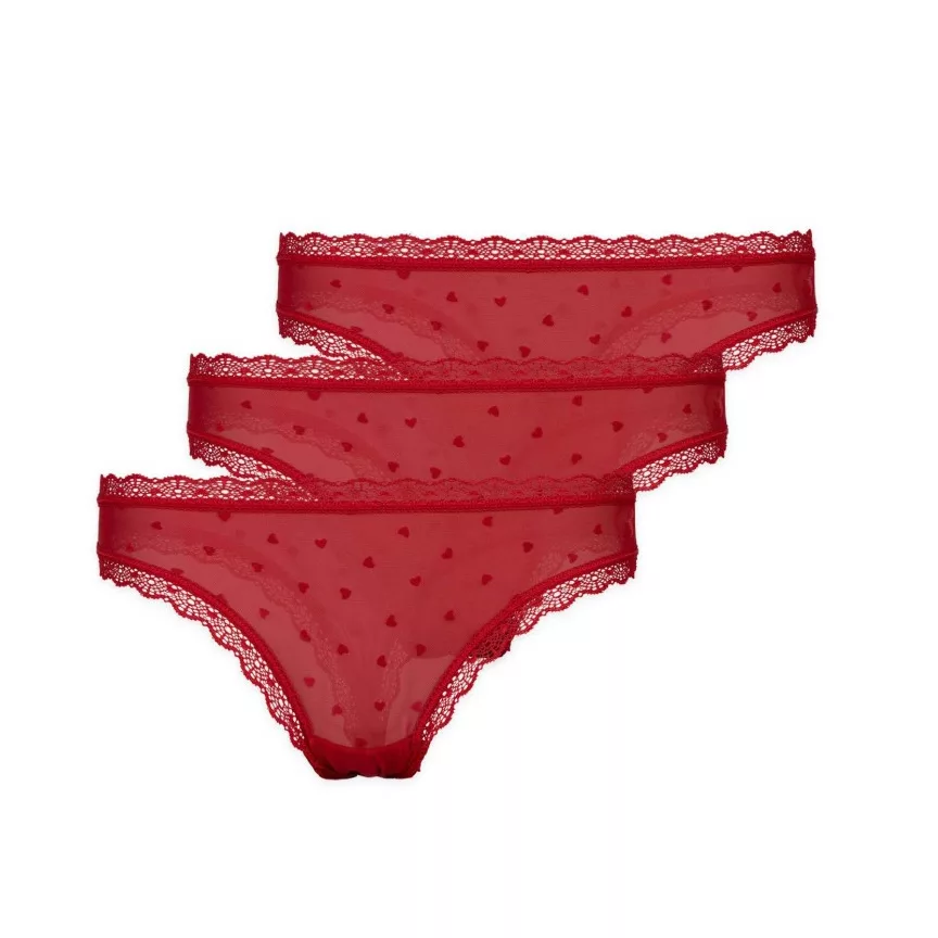 شورت زنانه اسنوکس مدل 598 رنگ قرمز مجموعه 3 عددی