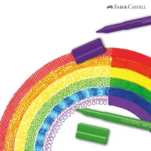 ماژیک رنگ آمیزی فابر کاستل مدل  Connector Pastel بسته 12 عددی