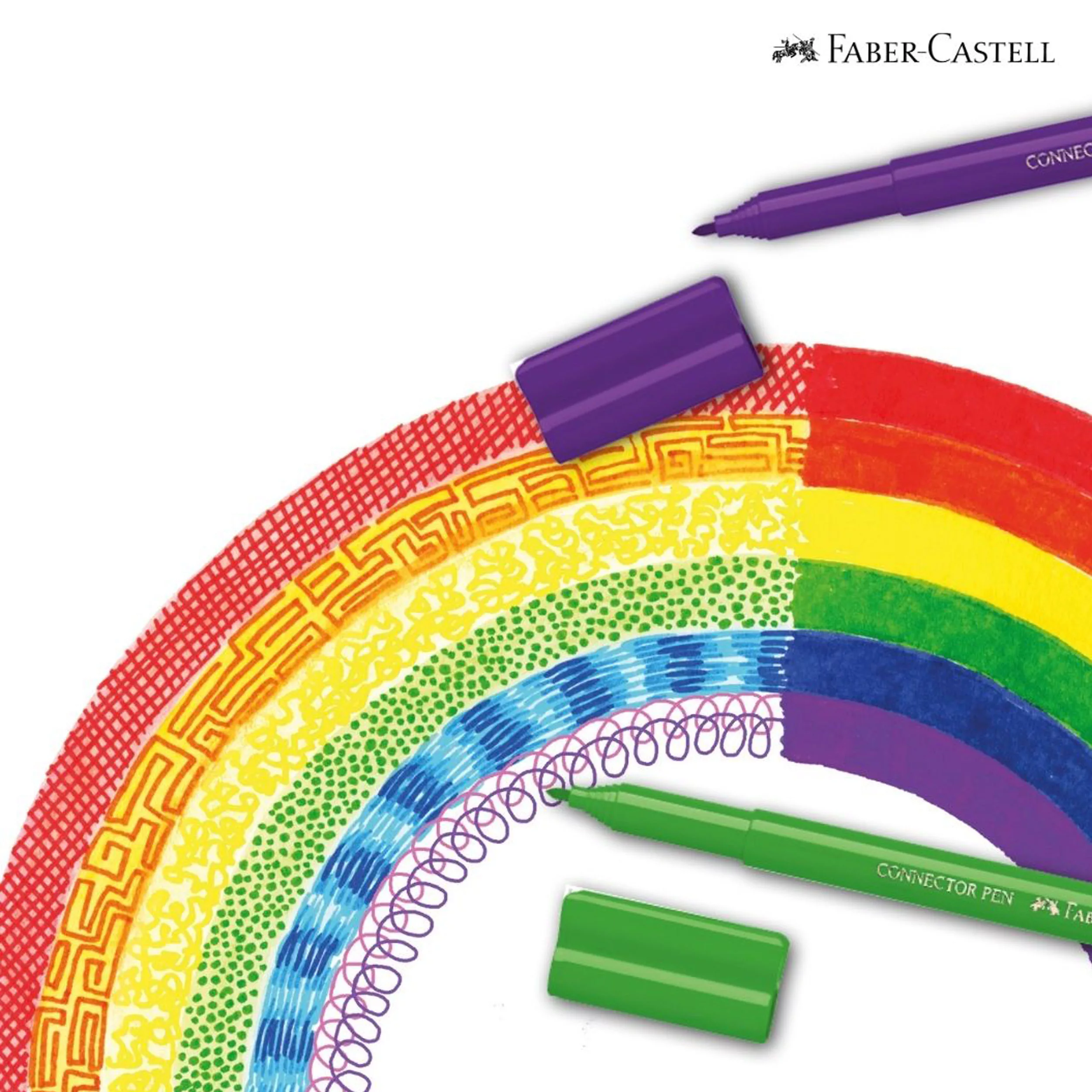 ماژیک رنگ آمیزی فابر کاستل مدل Connector Pastel بسته 12 عددی