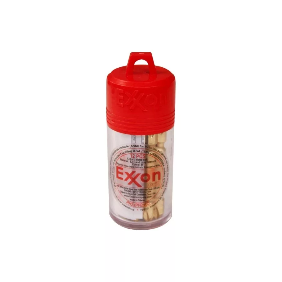 سری پیچ گوشتی دو سر چهار سو اکسون مدل PH2xPH2x65x12 بسته 12 عددی