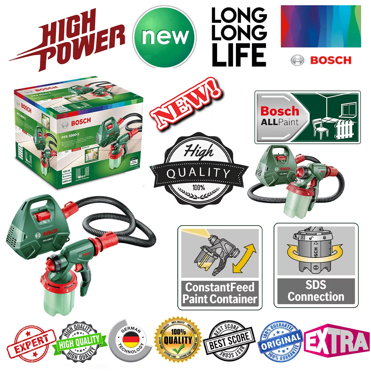 پیستوله رنگ پاش برقی بوش مدل PFS 3000-2 Universal