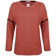 ست تی شرت آستین بلند و شلوار زنانه کوزا مدل 4601-009 رنگ آجری